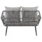 Manhattan Comfort Portofino Rope Wicker 4-Piece Patio Conversation Set with Cushions in Grey OD-CV019-GY - alternate 4